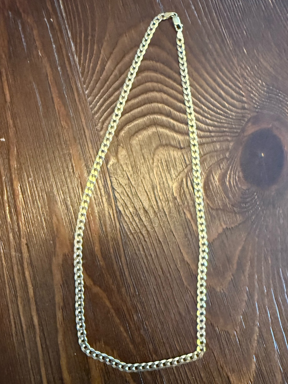 Gold-Tone Curb Chain Necklace for Men